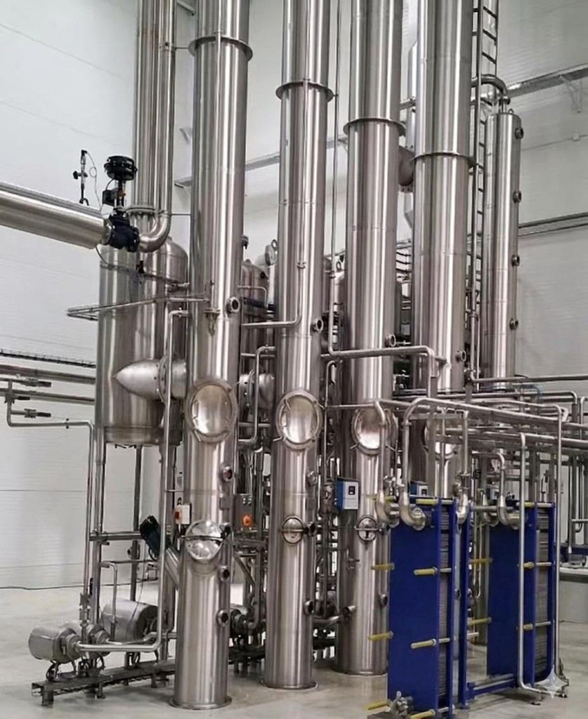 SS304 glossy finish evaporator body for milk plant
