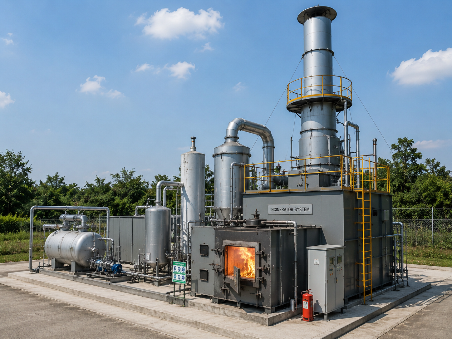 Incinerator system - industrial waste thermal destruction plant